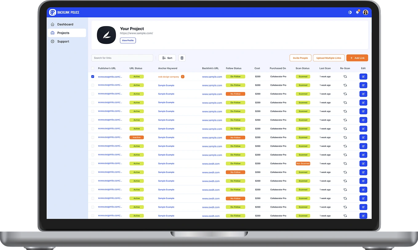 Backlink Police Innovation & Protection